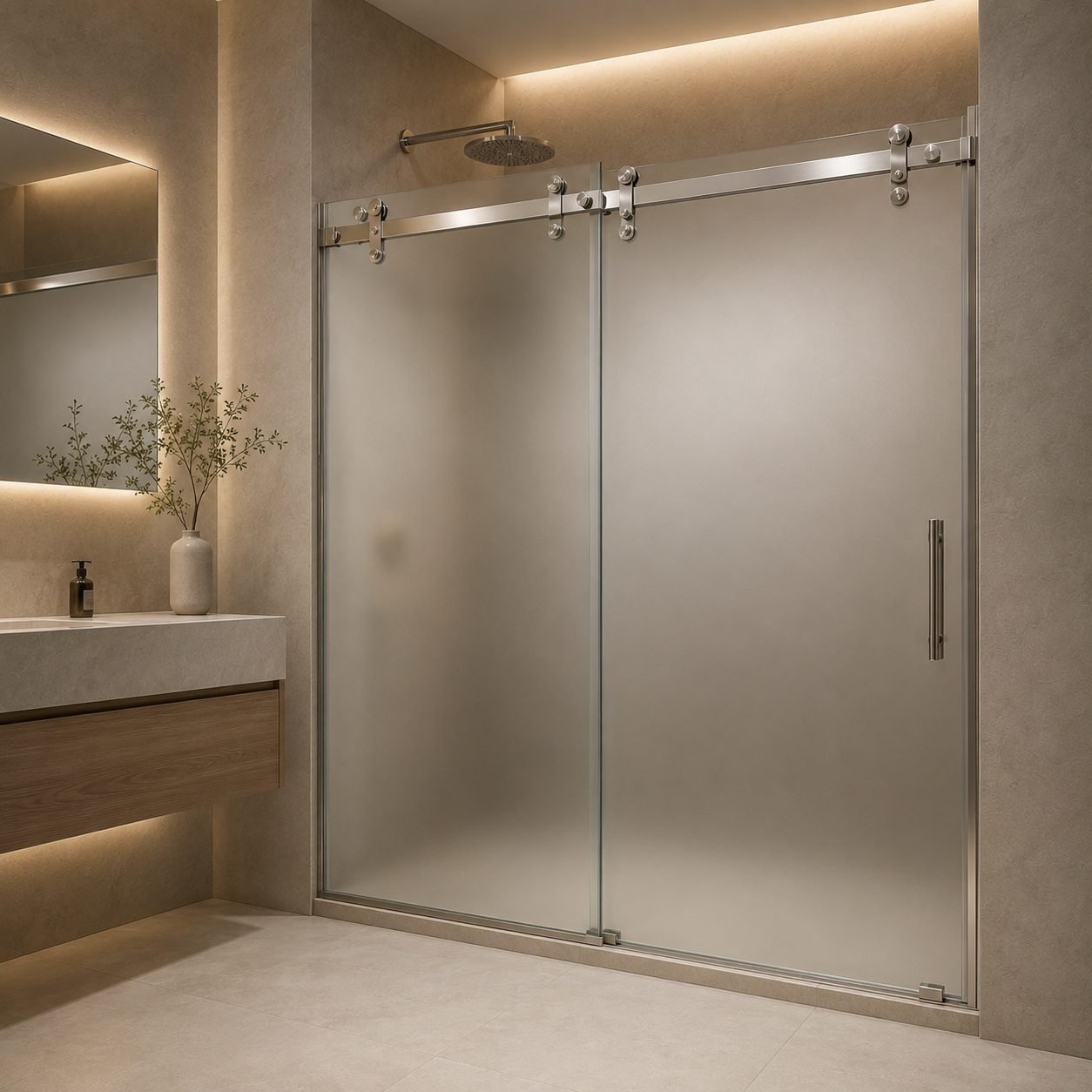 Mampara de baño en cristal templado